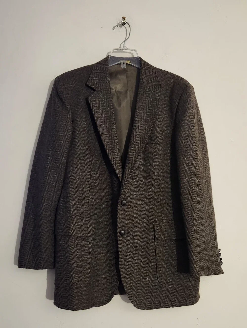 Vintage Imperial by Haggar Herringbone Wool Sport Coat Blazer Size :42L